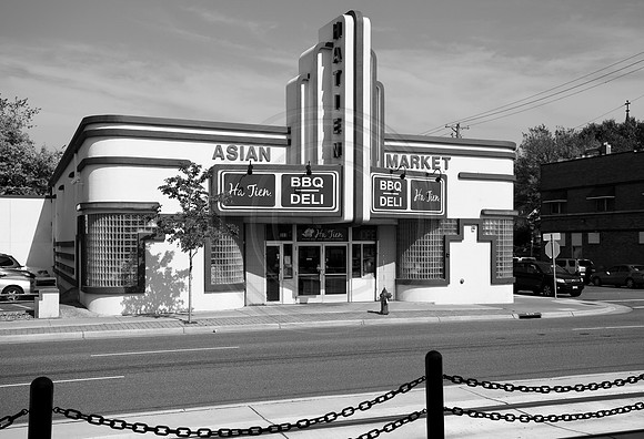 monochrome, "art deco", theater