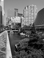artificial lake - bw