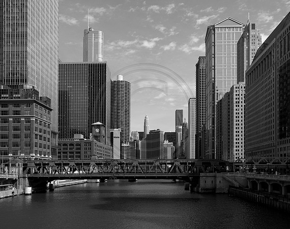 Chicago Riverfront - b&w