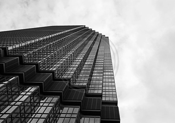 monochrome, skyscrapers