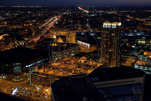 cityscape, monochrom, night